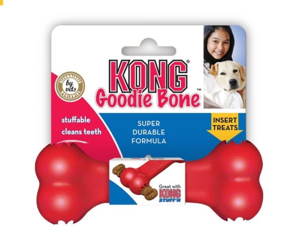 Kong Legetøj Goodie Bone Rød M 18Cm