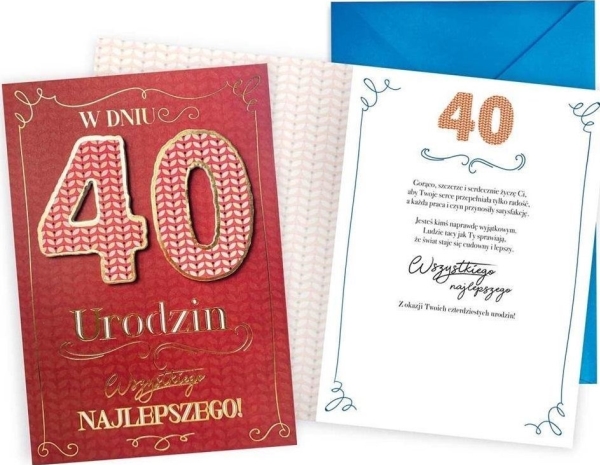 Syntymäpäiväkortti 40