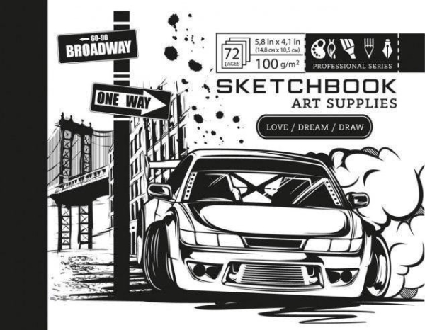 Fresh Skizzenbuch 148X105/72K 100G Tw Karton Fresh