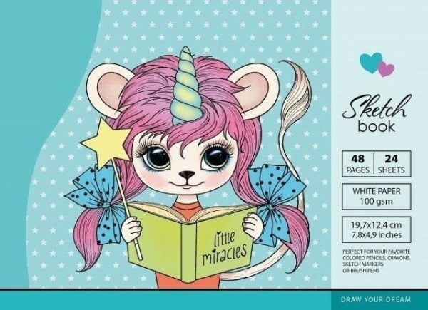 Sketchbook 197x124/48K 100 g TW Fairy FRESH