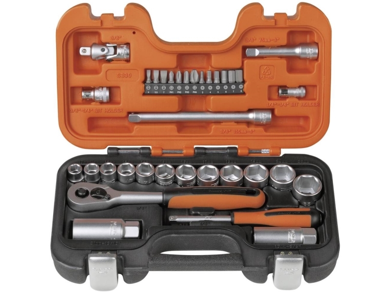 Bahco huippuavaimensarja 3/8 34 kpl - 10-22mm kärjet s330
