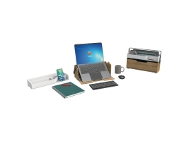 Alba Mobile Aufbewahrungsbox Ergobox, Buche/Weiß Aus Holz, Abs-Kunststoff Und Pet, Mit Selbstblockierendem - 1 Stück (Dkbox)