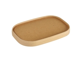 Låg Duni Brick Lid Medium, brun, 500-1000ml, 25 stk