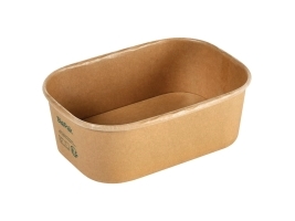 Papbeholder til mad Duni Brick Box Medium, brun, 750ml, 50 stk