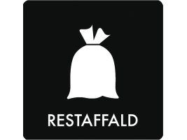 Piktogram, restaffald, 12x12, sort | Rengöring - Avfallshantering - Hinkar & tillbehör | GameStuff
