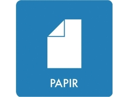 Piktogram, papir, 12x12, blå | Rengöring - Avfallshantering - Hinkar & tillbehör | GameStuff