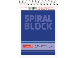 Notesblok, Brunnen Spiral A7, blank