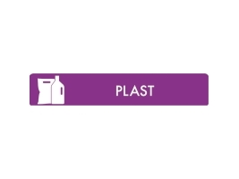 Piktogram plast, 3 x 16 cm, lilla