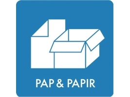 Piktogram, pap & papir, 12 x 12 cm, blå