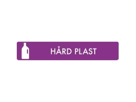 Piktogram, hård plast, 3 x 16 cm, lilla