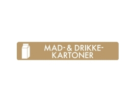 Piktogram, mad- & drikkekartoner, 3 x 16 cm, brun
