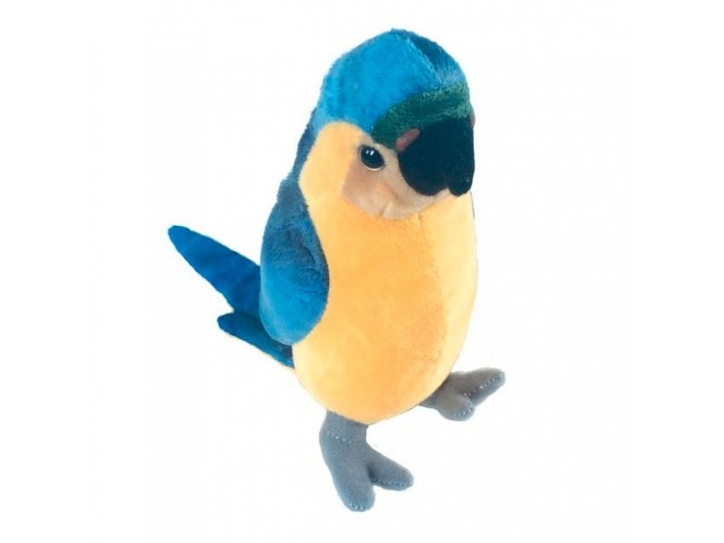 Parrot Mascot Blue And Yellow 17 Cm