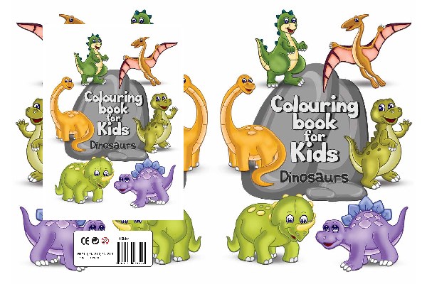 Målarbok A4 Kids Dinosaurs 16 sidor | Skola & Hobby - Konsthantverk - Handgjorda produkter | GameStuff