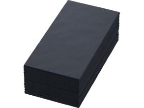 Serviette 40X40cm 3-Lagig 1/8-Fold Schwarz,5 Pk X 250 Pcs/Krt