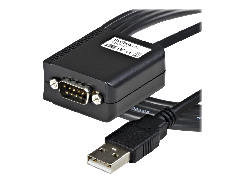 Startech 6 Ft Professional Rs422/485 Usb Serial Cable Adapter W/ Com Retention (Icusb422) - Seriel Adapter - Usb - Rs-422/485