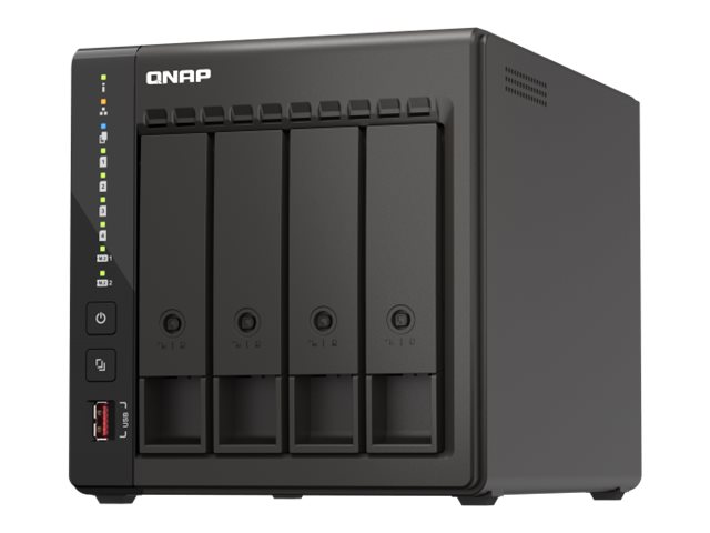 Qnap Ts-453E - Nas-Server - 4 Fack - 24 Tb - Sata 6Gb/S - Hdd 8 Tb X 4 - Raid Raid 0, 1, 5, 6, 10, 50, Jbod, 60 - Ram 8 Gb - 2.5 Gigabit Ethernet - Iscsi Support