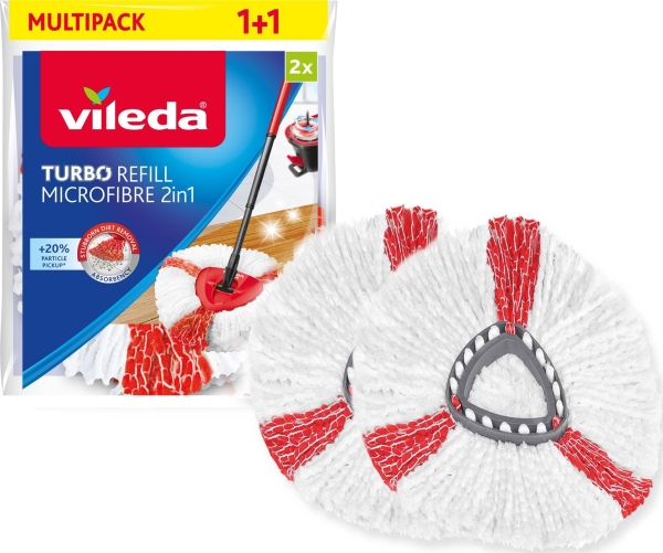 Vileda Turbo 2In1 Rotationsmoppe Refill 2 Stk.