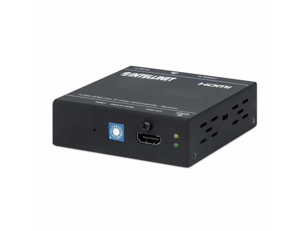 Intellinet 208345, 1920 x 1080 pixlar, AV-mottagare, 500 m, Svart, HDCP | TV, Ljud & Bild - Övriga tillbehör - Förlängare för ljud och video | GameStuff