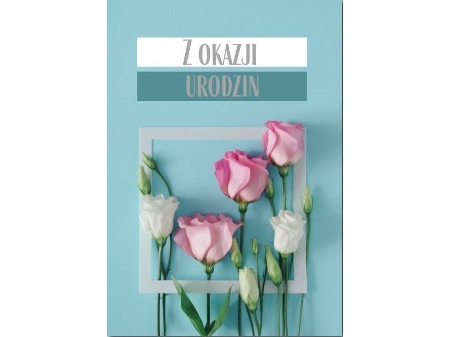 Trend Karnet B6 Fødselsdag, Eustoma Blomster, Sølv Ts98