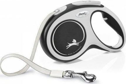 Flexi New Comfort 8 M Sort, Grå Hund Fleksibel Hundesnor