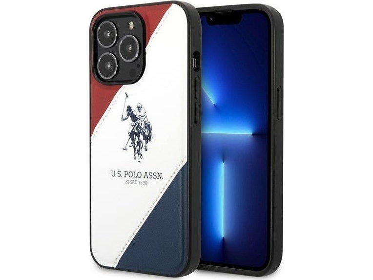 Tasche Us Polo Assn Us Polo Us Polo Ushcp14lpso3 Iphone 14 Pro 6.1 Weiß Tricolour Aufdruck