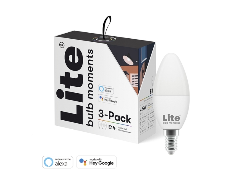 Bilde av Lite bulb moments - white&color ambience (RGB) E14 bulb - 3-Pack