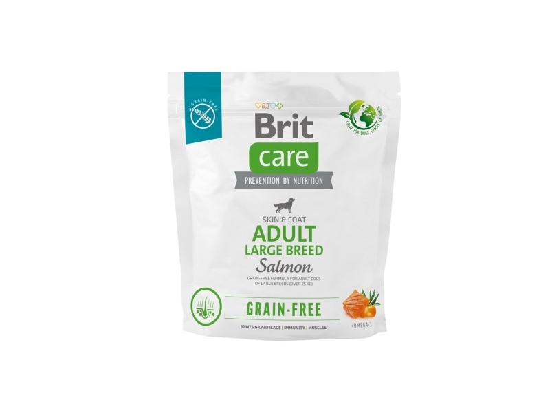 Trockenfutter Für Ausgewachsene Hunde, Große Rassen - Brit Care Grain-Free Adult Salmon - 1 Kg