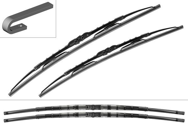 Bosch Twin, Wiper Blade, Sort