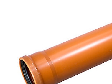 Wavin 200 x 1000 mm PVC-kloakrør m/muffe, klasse N SN4, EN 13476