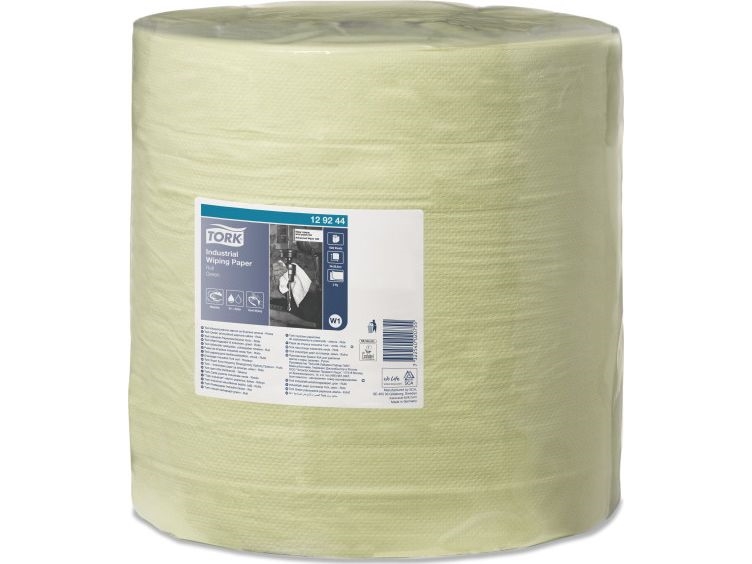 Tork Wischpapier Auf Rolle Für Industriellen Schmutz, 2-Lagig, W1 Advanced, Breit – Grün