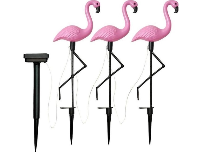 Aptel 3 solcelle LED flamingo havelamper IP65 (ZD50K)