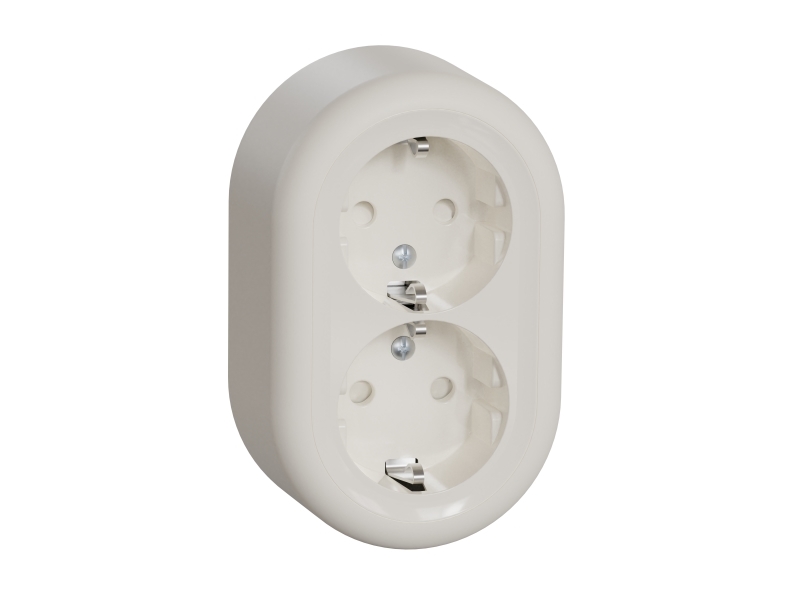 Schneider Electric Renova Surface 2-Tlg. Steckdose Ip21 Federanschluss Weiss