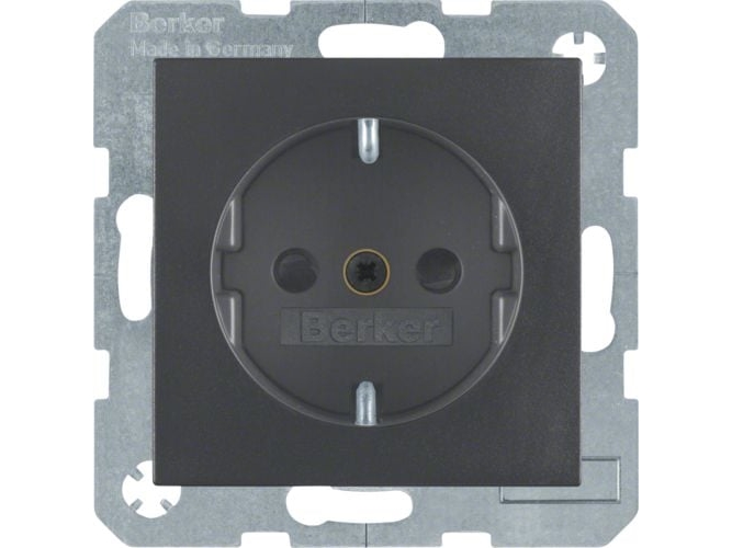 Berker Gniazdo pojedyncze z/u SCHUKO antracyt mat (47231606)