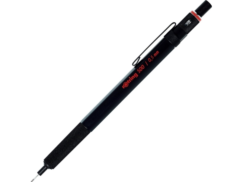 Rotring 1904725, Musta, Metalli, Muovi, Musta, Kahdeksankulmainen, Metalli, 0,5 mm