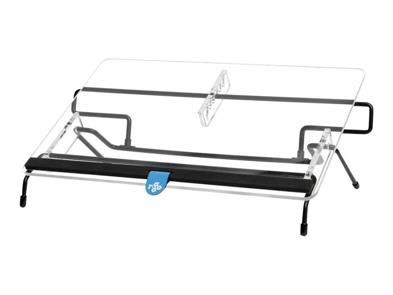 R-Go Document Holder Flex Read - Dokumentholder - For A3 - Gennemsigtig, Sort Base