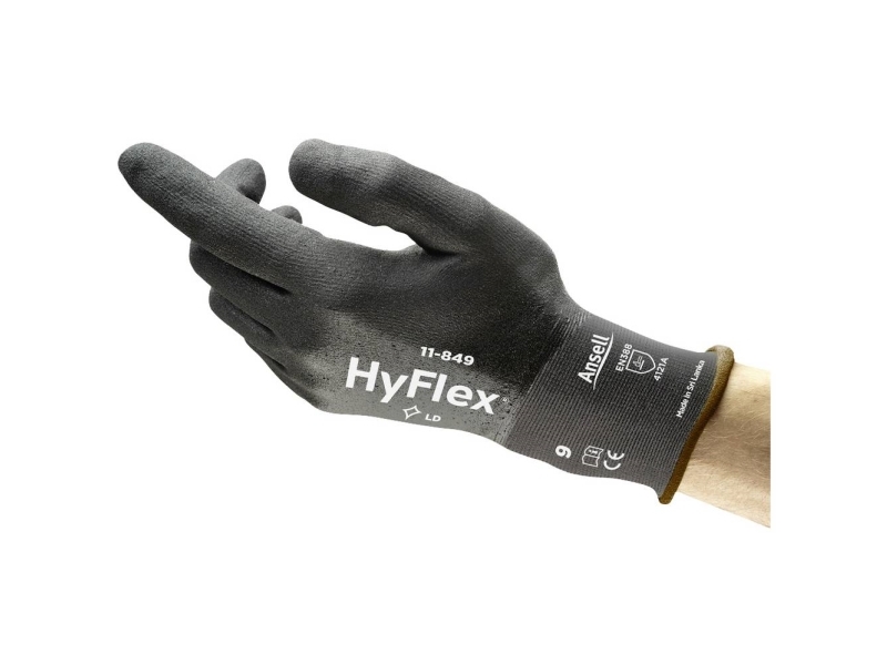 Ansell 11849100 Hyflex Spandex , Nylon Arbeitshandschuh Größe 10 En 388:2016, En 420-2003, En 407, En 21420:2020 Iso 21420:2020 1 Paar