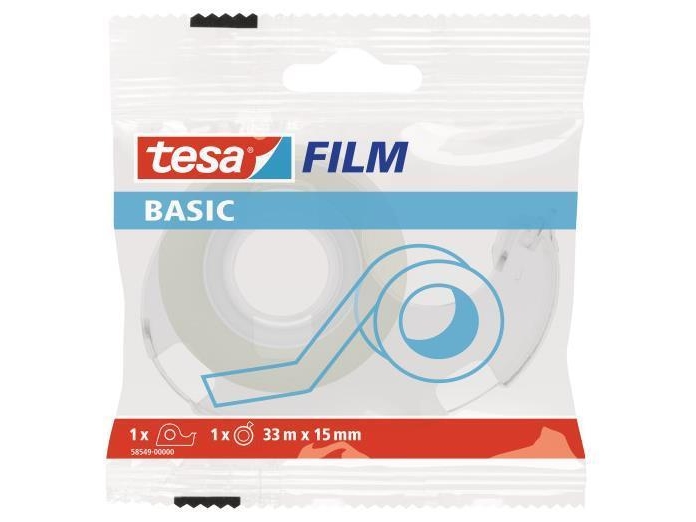 TESA Basic, 33 m, Transparent, tesafilm, 15 mm, 1 stk