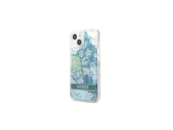Guess Guhcp13slflsn Iphone 13 Mini 5,4" Grøn/Grøn Hårdt Cover Flower Liquid Glitter