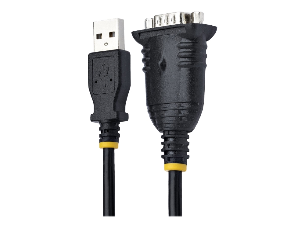 StarTech.com 3ft (1m) USB to Serial Cable, DB9 Male RS232 to USB Converter, USB to Serial Adapter for PLC/Printer/Scanner/Network Switches, USB to COM
