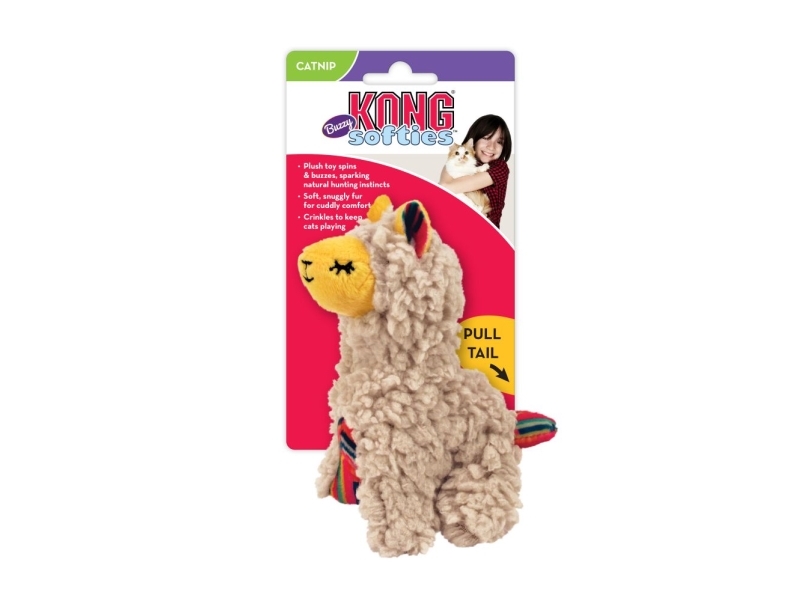 Kong Kattelegetøj Softies Buzzy Lama Beige 8Cm