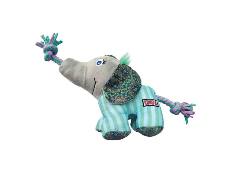 Kong Leksak Knots Carnival Elephant Turkos S/m