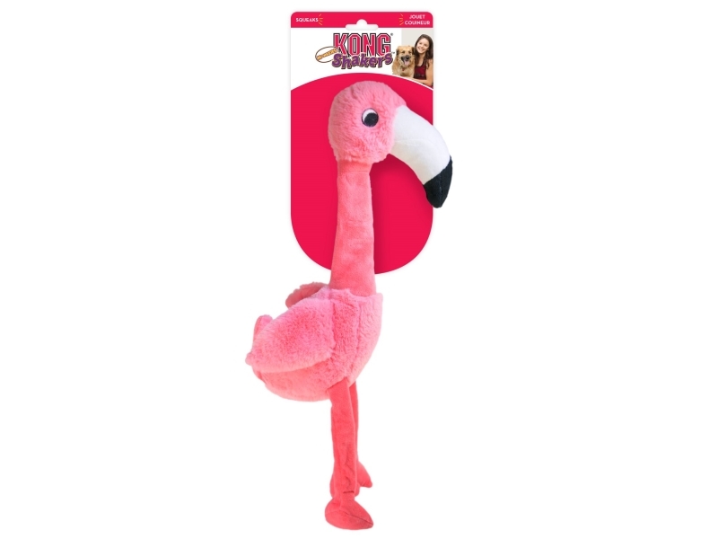Kong - Hundelegetøj - Bamse - Shakers Honkers Flamingo - Small