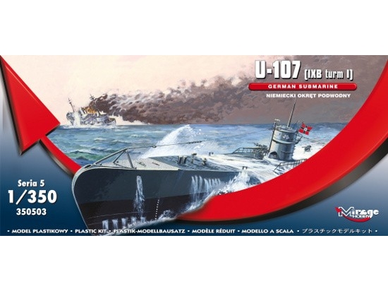 Mirage Plast U-båt U-107 IXB modell | Leksaker - Bilar och andra fordon - Flyg och helikoptrar | GameStuff