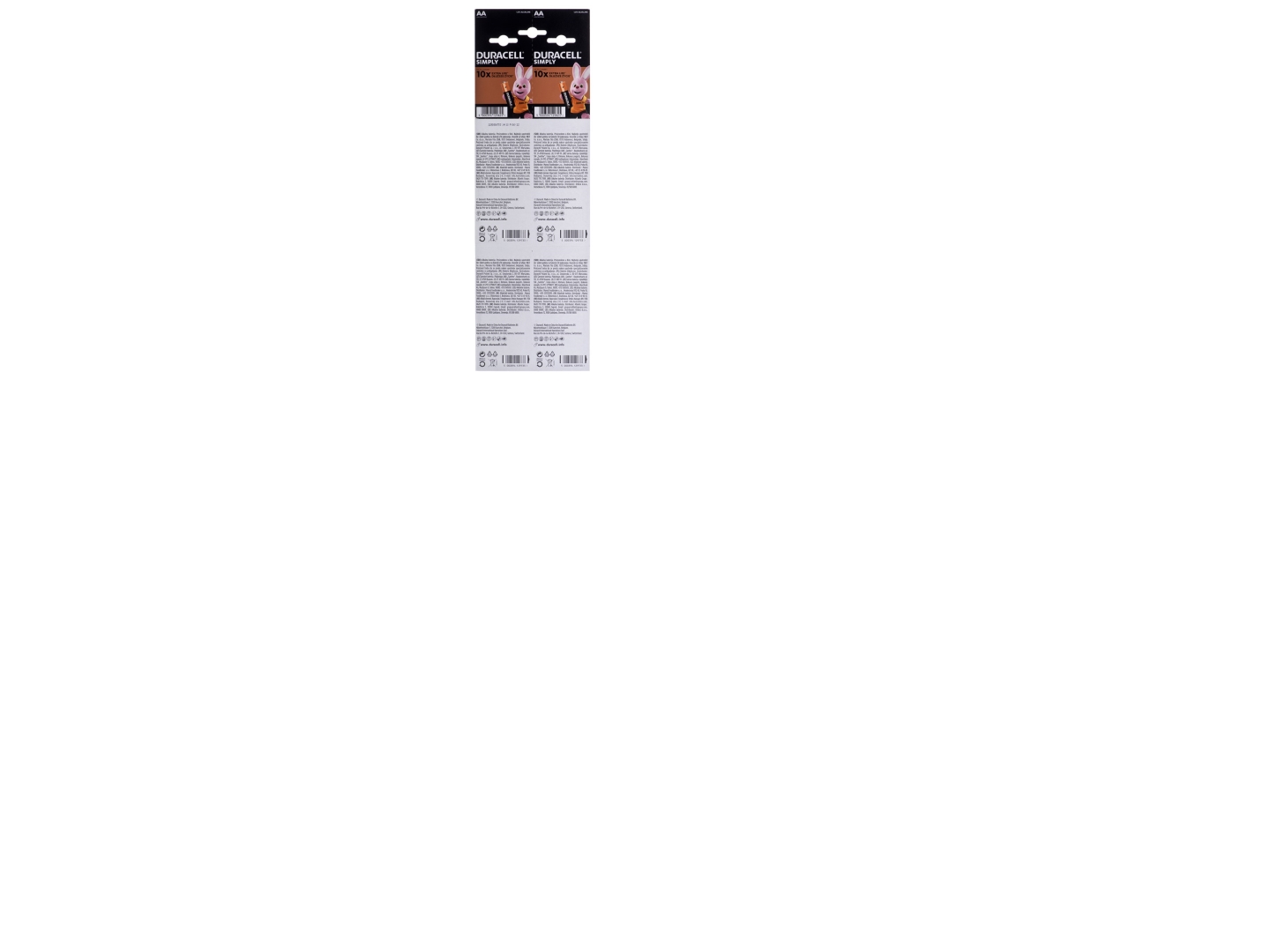 Duracell-batteri AA/R6 4 stk.