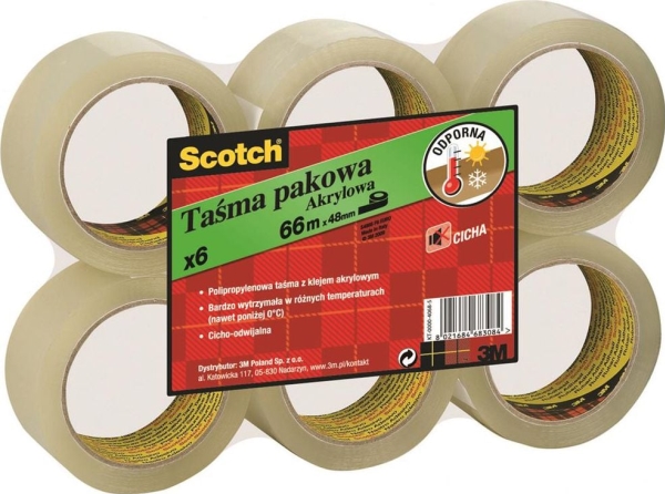 Scotch S5066f6t 66 M Gennemsigtig Kontortape (6 Stk.) (7000035405)