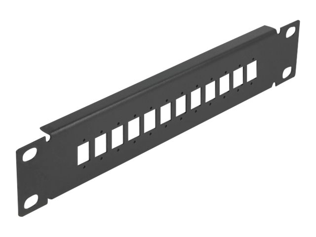 Delock - Patchpanel (Blank) - Sort - 1U - 10" - 12 Porte