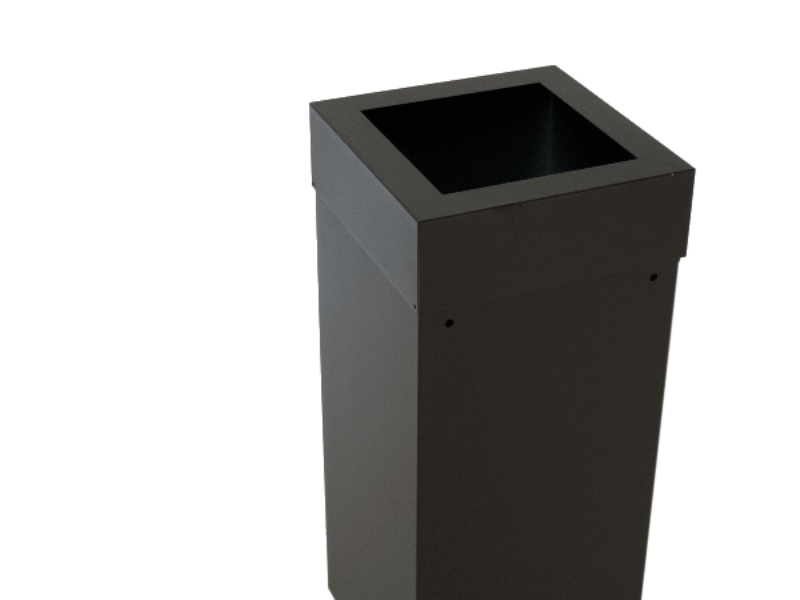 Affaldsbeholder Ivar 60L Sort firkantet hul