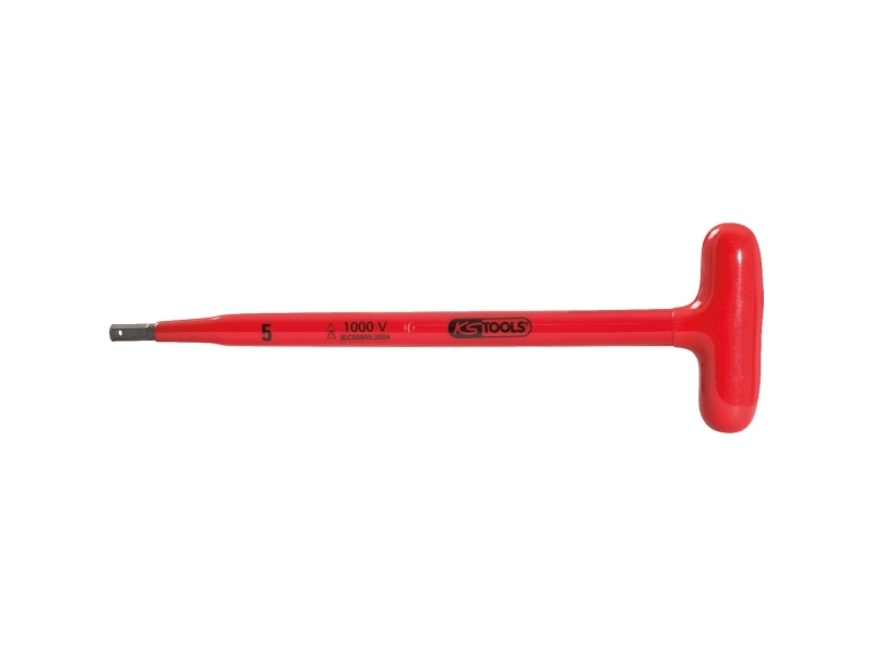 KS Tools 117.1693, T-kahvainen kuusiokoloavain, Metrinen/brittiläinen, 1 kpl, T-kahva lyhyellä varrella, Kromivanadiini-teräs, 12 mm
