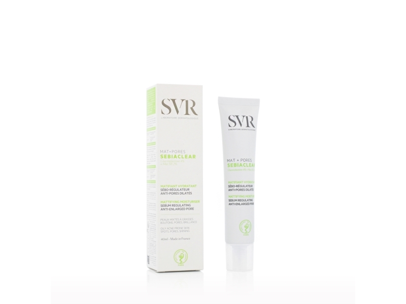 SVR Sebiaclear Mat+ porudglattende creme, der regulerer talg og strammer porerne 40 ml