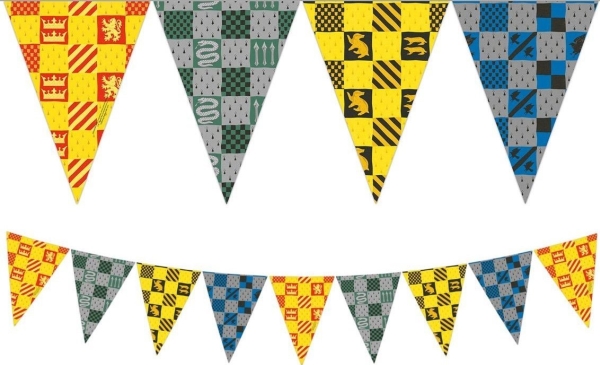 Godan Banner Garland Harry Potter Houses Hogwarts Colorful